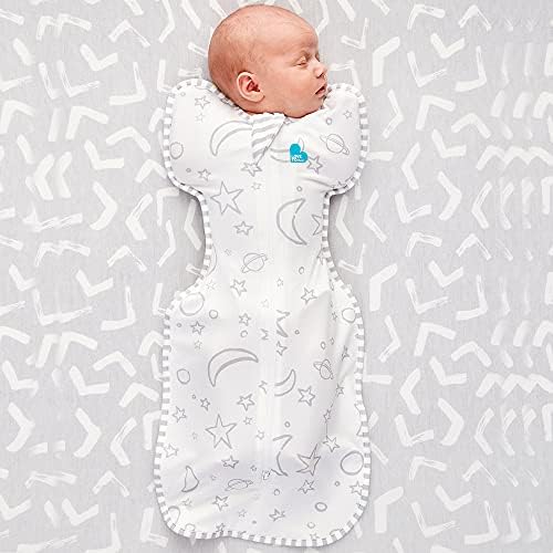 Love to dream Swaddle Up Bamboo, Small (3.5-6kg), Ideal Fabric for Moderate Temperatures (20-27°C), Arms Up Position, Baby Swaddle, Twin Zipper for Easy Nappy changes, Cream