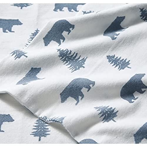 Eddie Bauer - King Sheets, Cotton Flannel Bedding Set, Brushed For Extra Softness, Cozy Home Decor (Bears & Trees, King) #TOP5