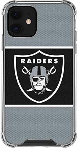 Skinit Clear Phone Case Compatible with iPhone 12 Mini - Officially Licensed NFL Las Vegas Raiders Zone Block Design