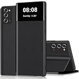 Nshkeji Cover per Samsung Galaxy Note 20 Custodia Pelle Portafoglio Flip a Libro con Porta Carte Slot Funzione Supporto Clear View Antiurto Caso Protezione Custodia per Samsung Note 20 5G Case