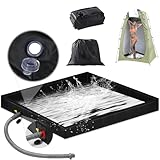 Portable Shower Pan 41'x41'x5' Camping Shower Pan Kits with Upgraded Detachable Drain Pipe and Storage Bag Foldable Camping Showers Base & Floor for RV Outdoor Indoor and Portable Showers Stall