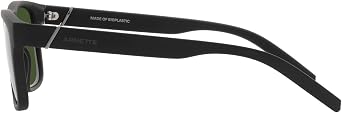 ARNETTE Man Sunglasses Matte Black Frame, Dark Green Lenses, 55MM