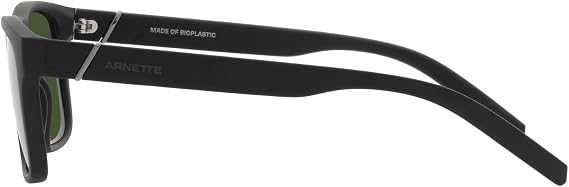 ARNETTE Man Sunglasses Matte Black Frame, Dark Green Lenses, 55MM