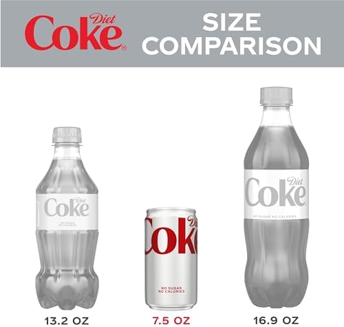 Diet Coke Soda Soft Drink Mini Cans, 7.5 fl oz, 6 Pack - 3