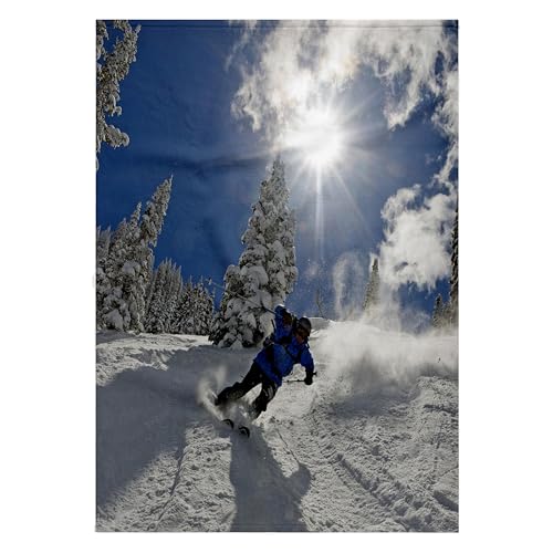 3dRose 22x30 Bath Hand Pool Towel - Wasatch Backcountry Skiing,