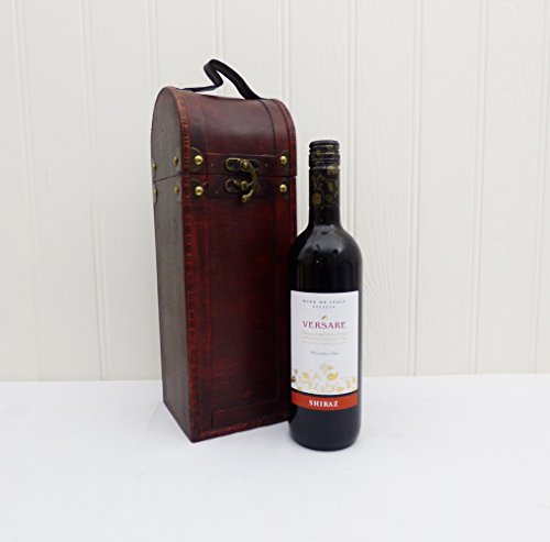 Versare Vino tinto 750ml presentado en una caja de madera de estilo antiguo - Idea de regalo para cumpleaños, felicitaciones y corporativos