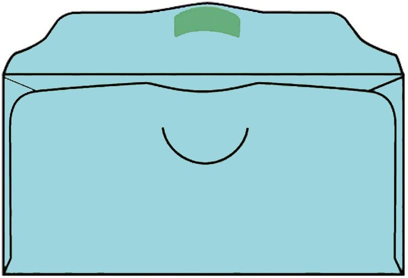 Church Offering Envelopes Blue 3 X 6-1/4", Open Side, Flap w/Spot Seal & Half Circle (Box of 1000)