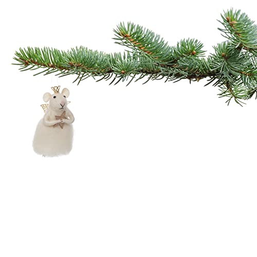 Gallerie Ii Fairy Princess Mouse Wool Holiday Christmas Xmas Ornament White #TOP1