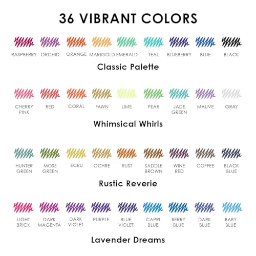 Grabie Löschbare Gelstifte, lassen Fehler verschwinden, farbige Stifte, zum Zeichnen, Schreiben, Planer, Gelstifte zum Ausmalen (9 Farben Stifte: Whimsical Whirls)