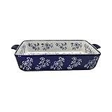 Temp-Tations Stoneware 13X9 Baker, 5 Designs, Birchwood (Floral Lace)