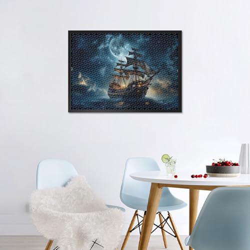 Rompecabezas Vintage Barco Pirata para Adultos 1000 Piezas | Ensamble Perfecto Sin Polvo Póster de Referencia, Dificultad Imposible, Divertido Y Difícil, 20 x 27 Pulgadas miniatura 6