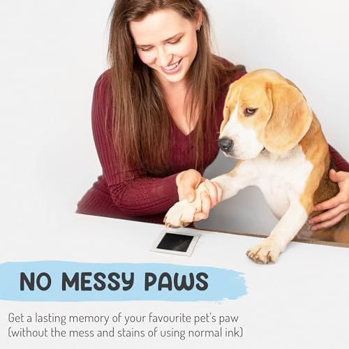 Forever Fun Times No-Touch Pet Paw Print Kit | Get Perfect Dog and Cat Prints Without a Drop of Ink on Your Pet | Fast and Easy Non-Toxic Ink Pad for Pets (2 Pads, Black)