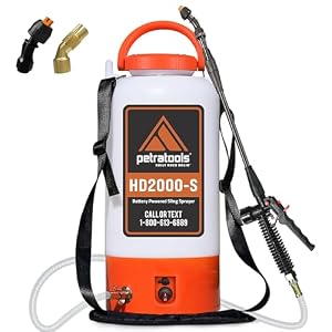 PetraTools HD2000-S 2 Gallon Battery Powered Garden Sprayer, 2 Hour Runtime