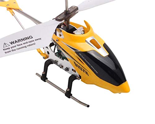 Image of POCO DIVO Replacement for SYMA S107 2.4Ghz Altitude Hold S107H RC Helicopter One-Key Launching /Landing Beginner Flight Mini 3CH Metal Gyro Heli, Yellow