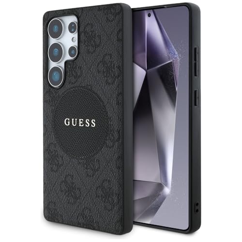 Coque S25 Plus Guess Noir 4G Patch Rond pour smartphone