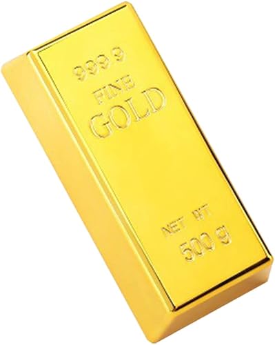 SEWACC Bar, réplicas realistas de ladrillo de lingotes de película Feng Shui, adorno de riqueza de pisapapeles, regalo novedoso, broma para