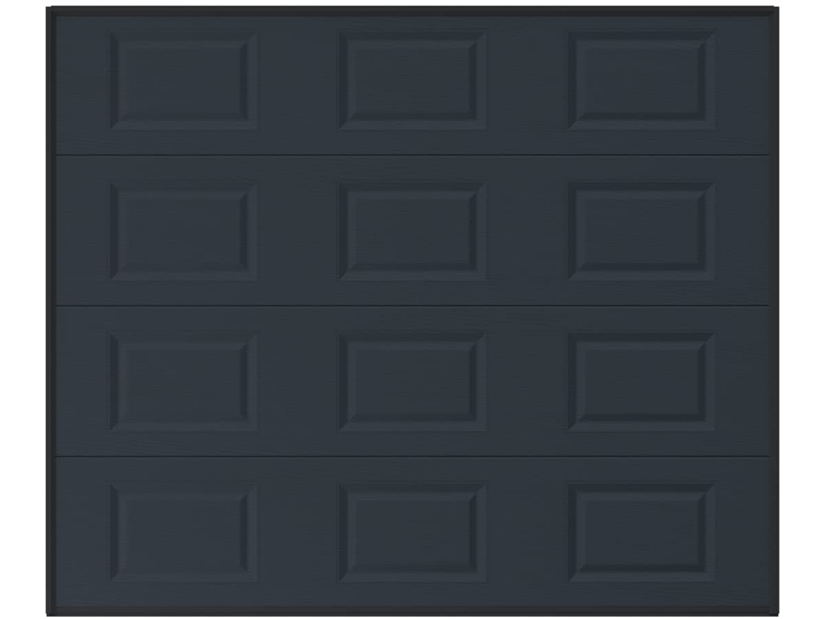 Vente-unique - Porte de garage sectionnelle à cassette anthracite motorisée L254 x H218 cm - CAOPAS