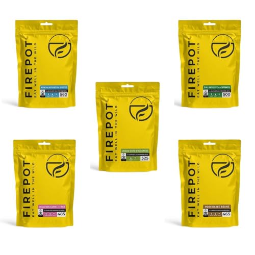 Firepot Vegan Ration Expedition Pack (5 Meal) - Healthy Dehydrated Expedition Food