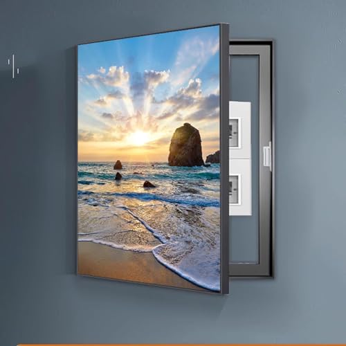 IQOAIJ Cuadro Electrico Decorativos Contador Caja Medidor Eléctrico Cuadro De Distribución Caja Fuerte Interruptor Pintura Colgante Decoración Ocultar Pinturas,02,30X40CM