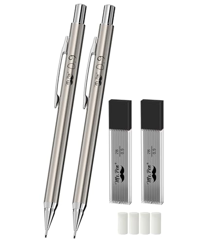 Mr. Pen- Metal Mechanical Pencils, 0.9mm, 2 Pack, Lead Pencil, Mechanical Pencil Metal Mechanical Pencil Mechanical, Mechinal Pencils, Mechanical Drafting Pencil