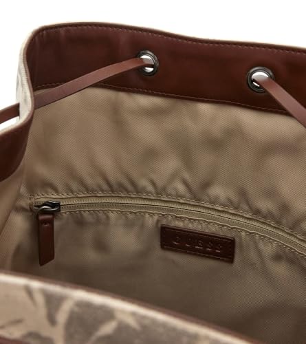 Sac à dos GUESS Oslo design multicolore blanc et sable avec bretelles confort