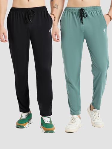 Image of Modeve Men Solid Cotton Blend Track Pant for Summer Pack of 2