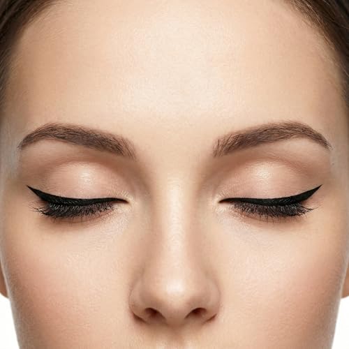 80 pares de adhesivos para delineador de ojos tipo gato negro miniatura 2