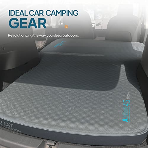 Losthorizon Airsoft 4.5”Thick Self Inflating Sleeping Pad For Tesla Model Y, Camping Mattress With Pump Sack, Solid Foam, R-Value 13, 4 Seasons #TOP5