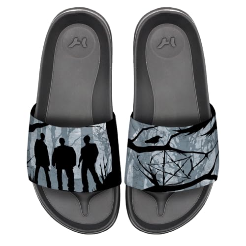 Popfunk Supernatural Trio in the Woods Unisex Adult Slides Adjustable Flip Flop Sandals Officially Licensed Hypd Slydr Switch™