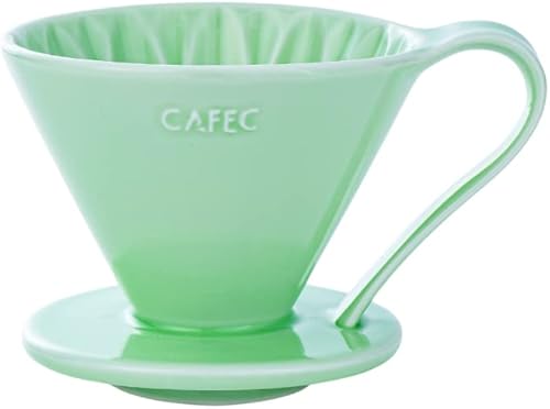 Sanyo Sangyo Cerámica de porcelana de 1 a 4 tazas en 5 hermosos colores  Cafetera de goteo única para café de filtro fresco - Diseño inteligente