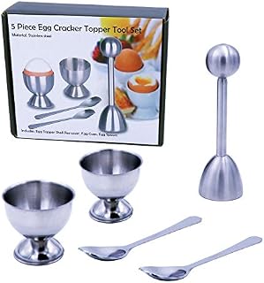 DodoBee Egg Cups Cracker Topper Set, Egg Cups for Soft Boiled Eggs, Egg