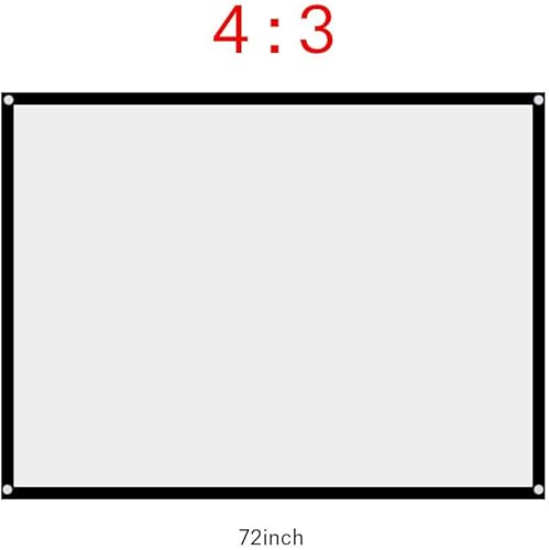 Miniatura 4 de Pantalla de proyector portátil, proyector plegable antiarrugas para el hogar, al aire libre, interior (72 pulgadas)