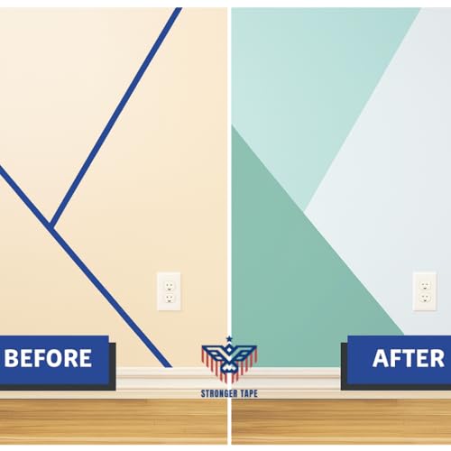 Image of Blue Painter's Tape 1.5 inch x 60 Yards - Easy-Release Masking Tape for Painting, Clean Removal, No Residue - Multi-Surface Use on Walls, Trim, Glass & Wood - Professional-Grade Adhesive (8 Rolls)