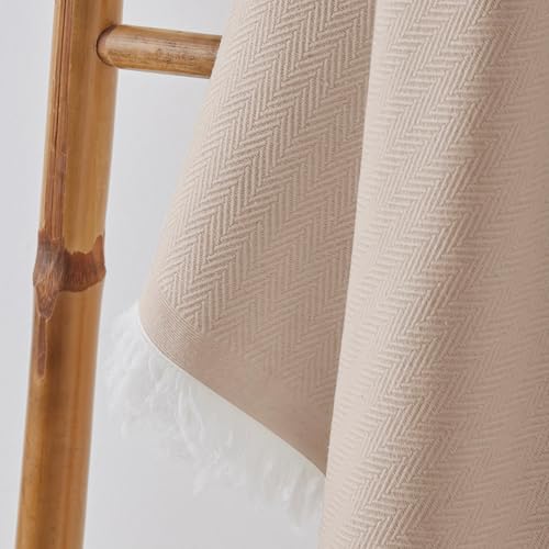 Textilhome Cubre Sofá Multiusos Funda Sofa y Cama, Manta Foulard Plaid Jarapa Colcha Cubrecama Protector Martina, 180x285 cm, Color Camel. Certificado Oeko-Tex - imagen 7