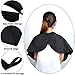 Syhood 2 Pcs Makeup Capes Waterproof Hair Dye Cape Hair Cutting Shorty Smocks for Clients Artists Beauticians Hairdresser(Black)