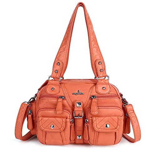 Image of Angel Kiss Hobo Crossbody Purses for Women Shoulder Bag Multipocket Soft Hobo Purses Removable Strap Leather Handbags