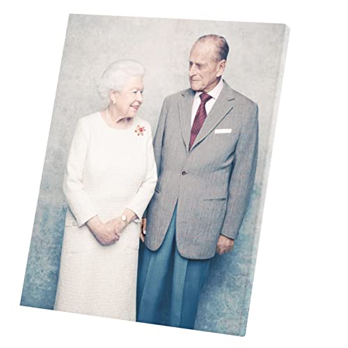 Affiche Queen Elisabeth II Toile Décorative Salon Portrait Vintage Reine d'Angleterre