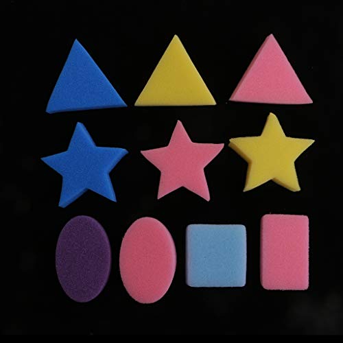 Colcolo Pack of 18 Different Shapes Sponge Painting Shapes Brushes Sponges Stamps - Image 7