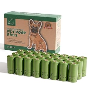 Biodegradable Dog Poop Bags Rolls 360 Count Scented, Leak Proof and Extra Thick Waste Bag Refill (Scented)