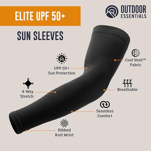 Image of UV Sun Protection Arm Sleeves - UPF 50 Cooling Compression Sleeves for Men & Women - Arm Cover /Protector for Basketball, Voleyball, Golf, Baseball, Football, Running, Cycling & Other Outdoor Sports