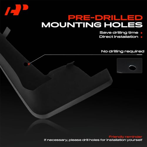 Image of A-Premium Mud Flaps, No Drilling Required Splash Guards with Accessories | Compatible with Infiniti QX50 2019-2022 Sport Utility, Set of 4 Front and Rear