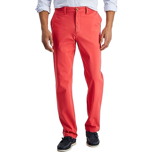 Club Room Mens Comfort Waist Classic Fit Chino Pants Red 34/30