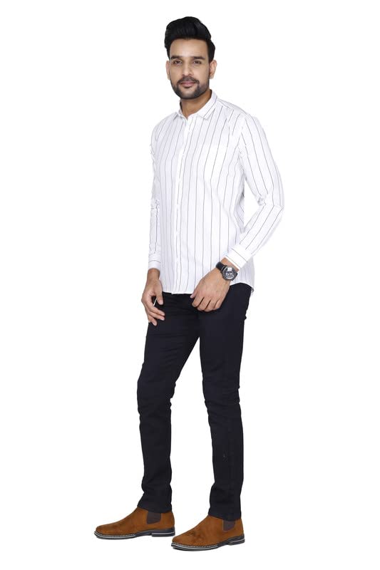 Image of Pure Cotton Solid Slim Fit Semi Casual Shirt for Men's & Boy's (Pack of 1)