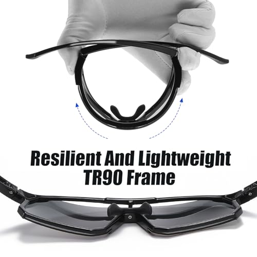 Image of DUCO Cycling Glasses for Men Women: Polarized Sports Sunglasses UV400 Protection for Baseball Running Fishing DC0048