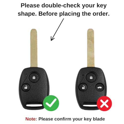 Image of KEYCEPT 2 Button Key Shell TPU Key Cover for Honda Amaze, BRV, CRV, Accord, City, Civic, Brio, Jazz, IV-Tec and Other Models (TPU Combo)