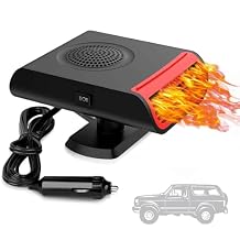 Showvigor Car Heater - Portable Car Heater Fan with 360 Rotatable Base, 12V Car Heater 150W, Quick Defrosting & Demisting for Windshield, Universal for Truck/SUV/Car Cigarette Lighter Plug