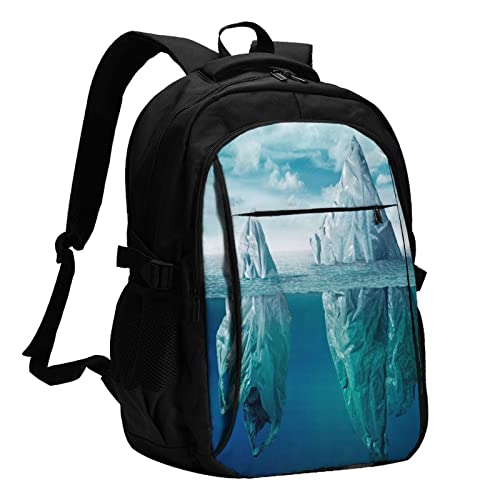 Blue Ocean Casual USB Backpack Travel Rucksack Laptop Backpack Shoulder Bag High School Bag for Women/Men Cover