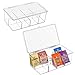 2er Pack Aufbewahrungsbox für Teebeutel, Stapelbare Teebeutelbox mit 8 Fächern, BPA-frei, Transparente Teebeutelbox aus Kunststoff, Kann in Küche, Speisekammer, Büro Verwendet Werden (Transparent)