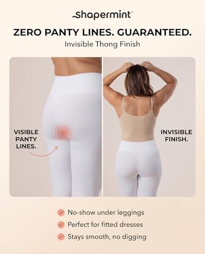 Image of SHAPERMINT Brief & Thong Bodysuit - Tummy Control Seamless Body Shaper, Shapewear for Women Small to Plus Size