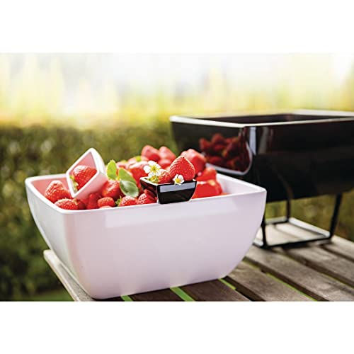 APS GF135 Melamine Square Bowl, 12.5 cm Item Length, Pure Black, 125(W)x 125(D)mm - Image 2